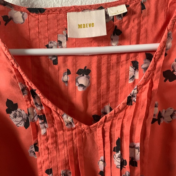 Anthropologie Maeve Flutter Maya Floral Blouse-S2 - Picture 4 of 12